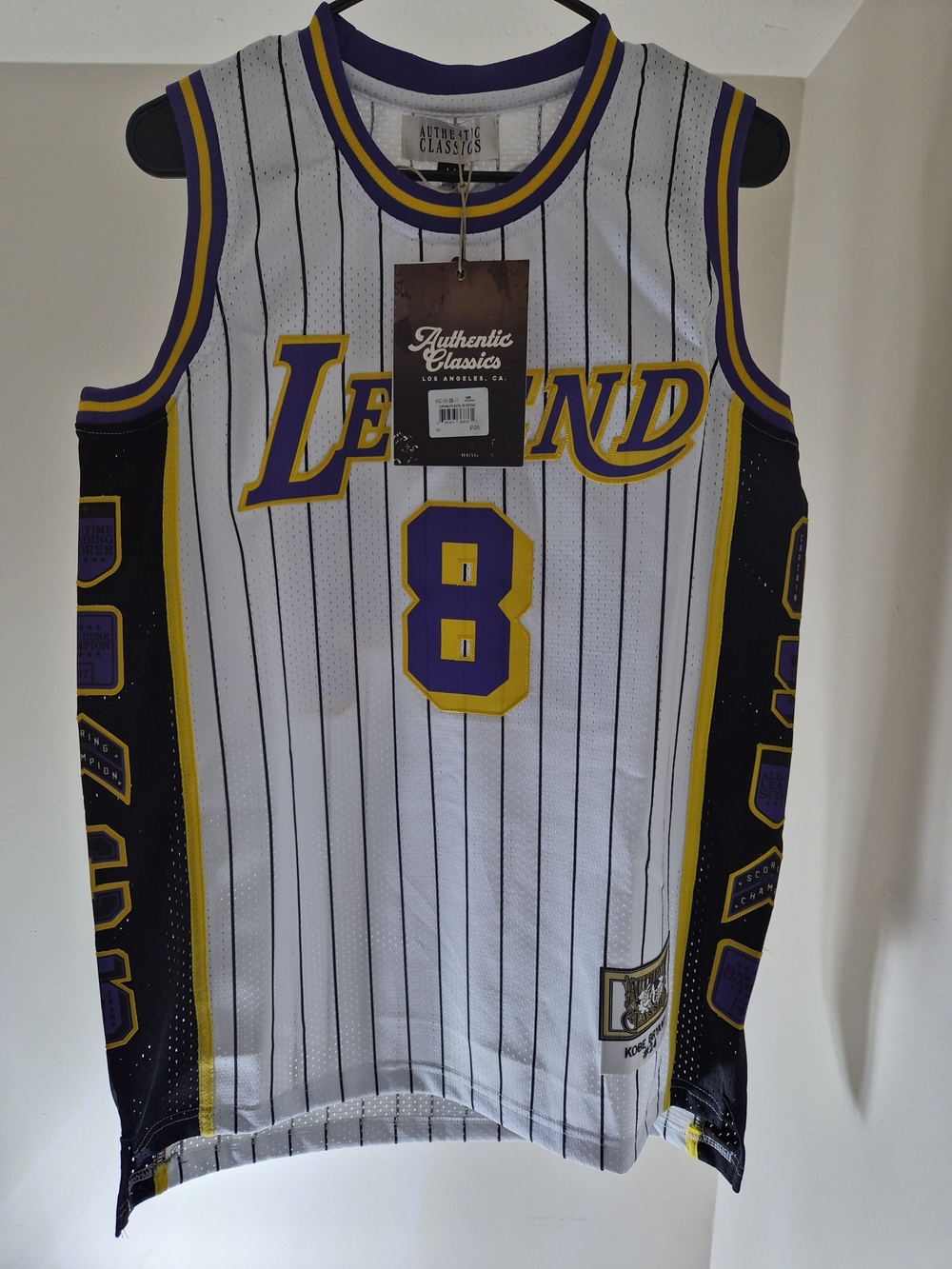 Authentic Classics 'Legend' Basketball Jersey - White / Purple / Gold
